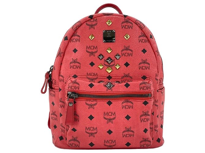 MCM Stark Small Studded Rucksack in Pink