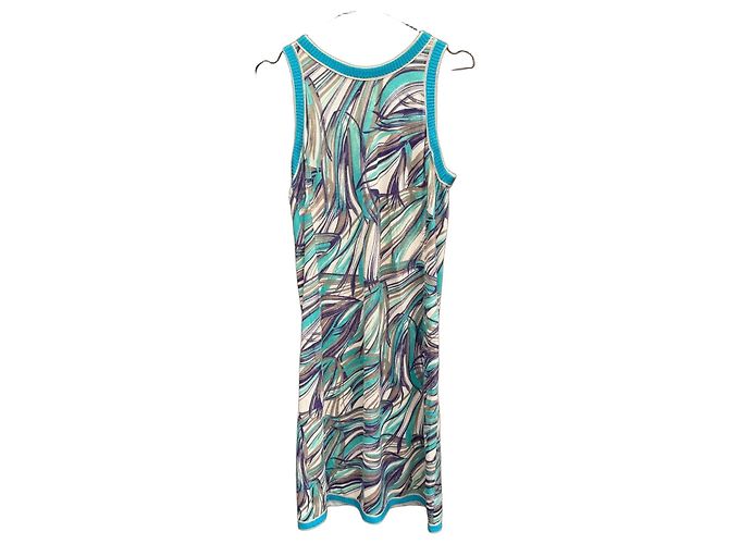 Missoni vestido sin mangas estampado abstracto Blanco Azul Gris Púrpura