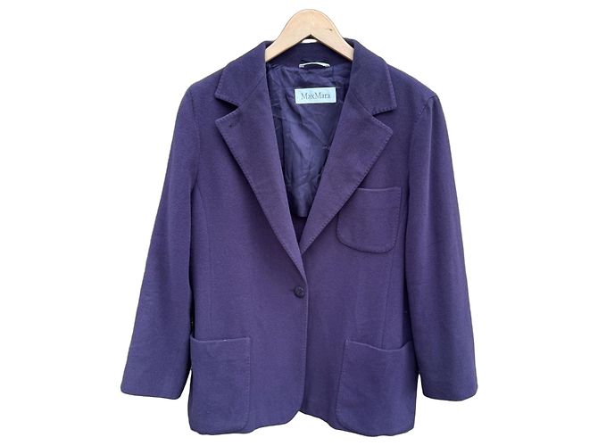 Max Mara Purple Wool Blend Blazer