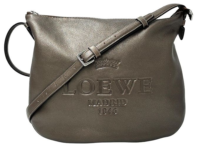 Borsa a mano Loewe marrone metallizzata Metallico