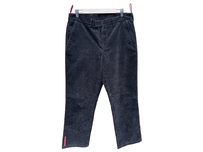 Pantaloni Prada in velluto a coste Grigio antracite