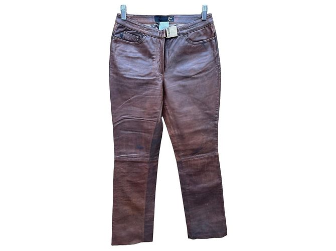 Braune Lederhose Just Cavalli