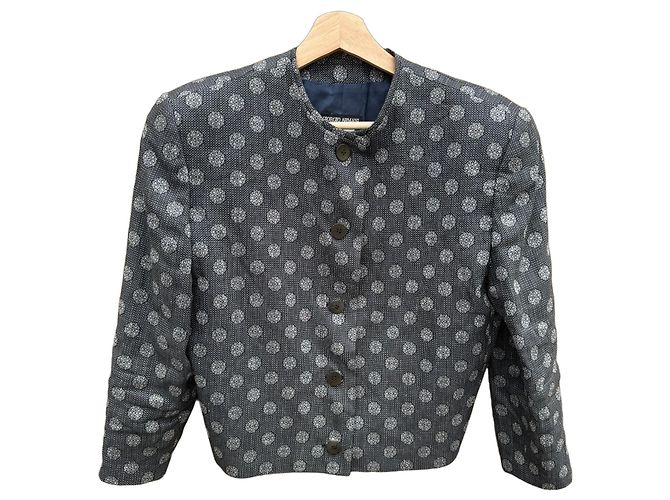 Giacca da donna Giorgio Armani Bianco Blu scuro
