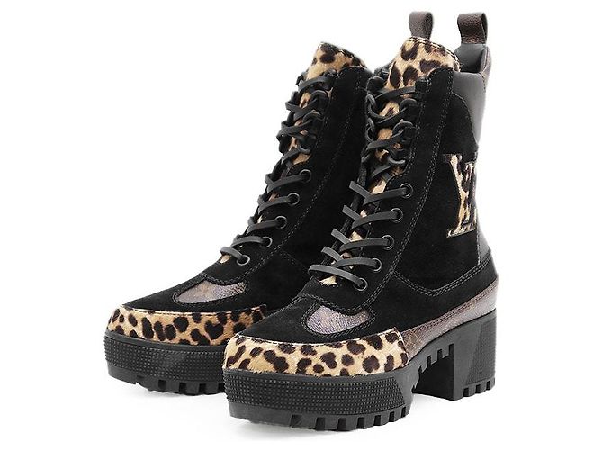 Bottines Laureate Louis Vuitton Noir
