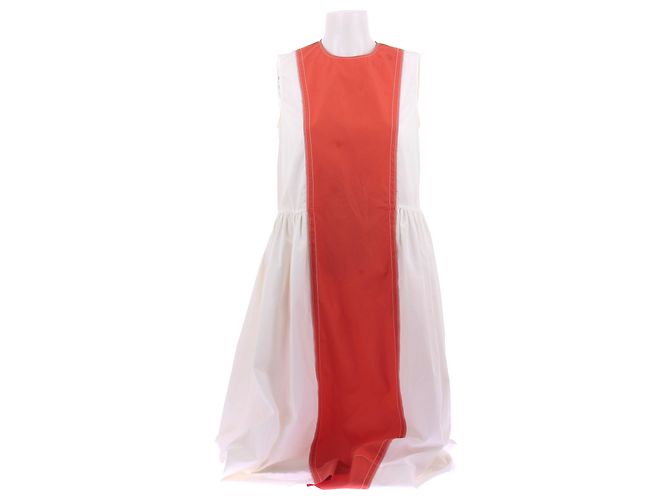 Marni Weiß-oranges Kleid