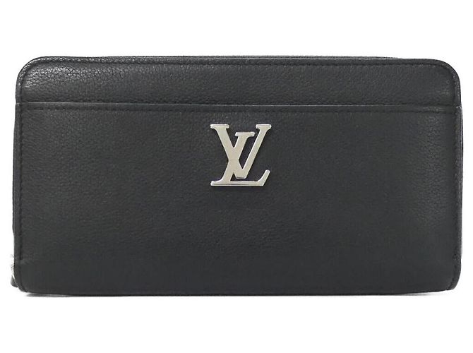 Louis Vuitton Zippy Lockme Kalbsleder Langgeldbörse Schwarz