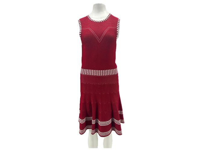 Maje Robe sans manche rouge Red