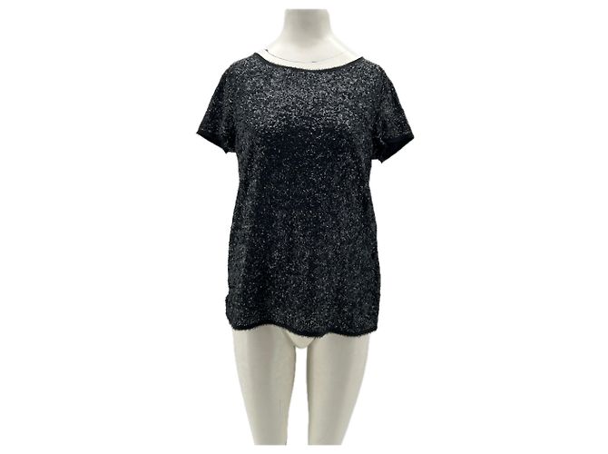 Zadig & Voltaire Top con paillettes nere Nero