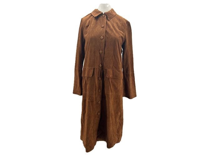 Vestido abotoado By Malene Birger Camel Viscose Camelo