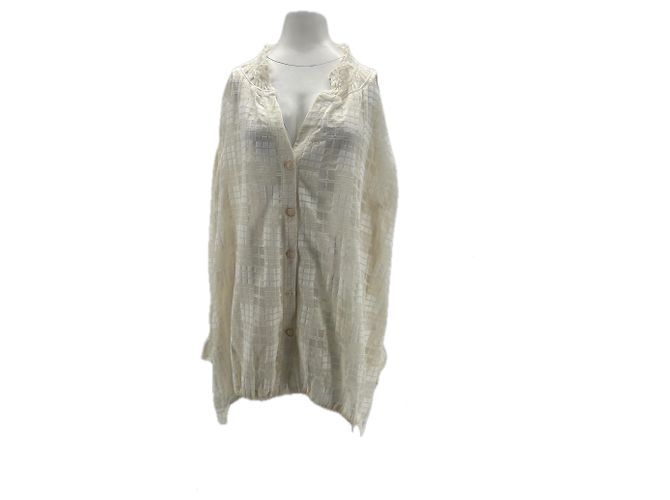 Heimstone Blusa trasparente bianca Bianco