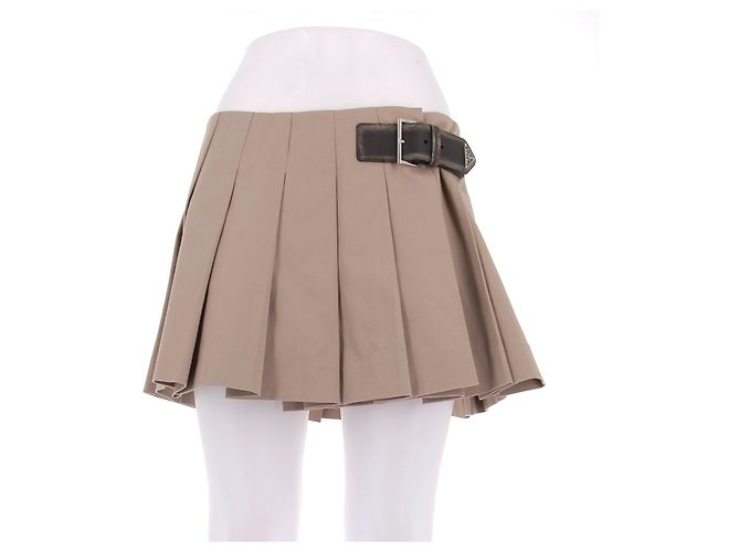 Falda Prada de algodón beige 