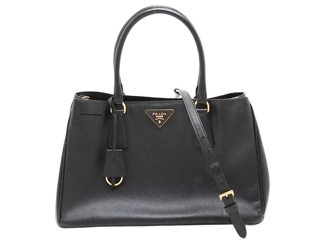 Prada Bolsa 2way em couro Saffiano Lux preto