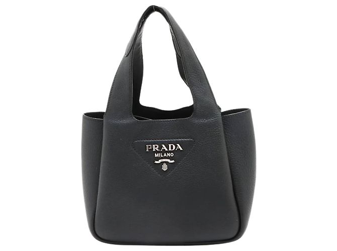 Prada Mini bolsa de couro Vitello Daino preto