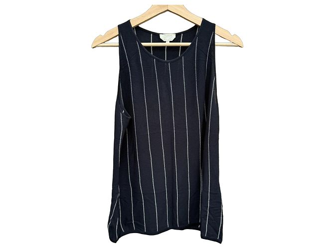 Max Mara Gestreiftes Stricktop Schwarz