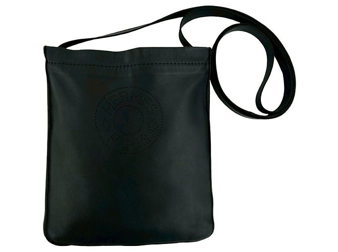 Hermès Mini borsa a tracolla in pelle con logo Clou de Selle Hermes Nero