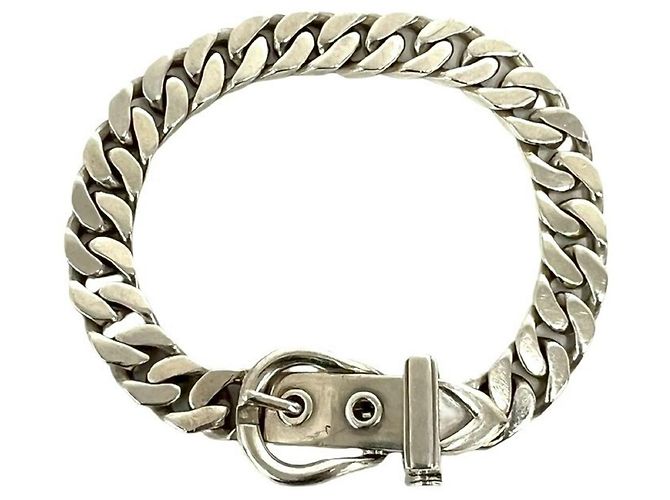 Hermès Bracciale Hermes Vintage Boucles Sellier PM Argento 