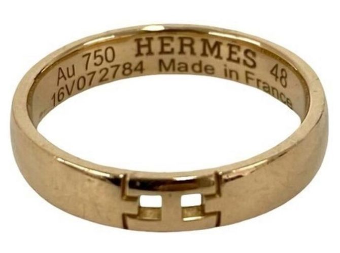 Ring Hermès Anel Ever Hercules em ouro rosa 18K Hermes Dourado