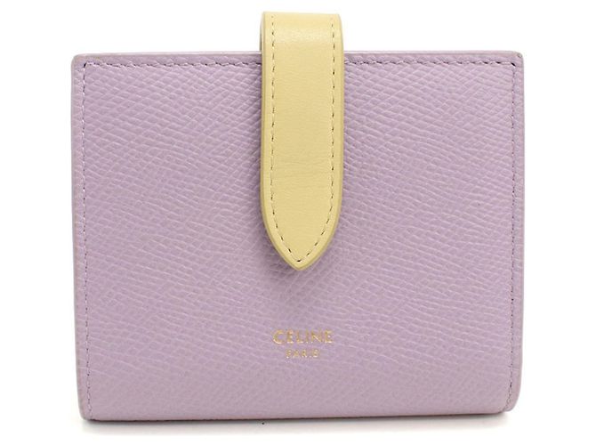 Céline Celine Bi-fold Wallet in Purple
