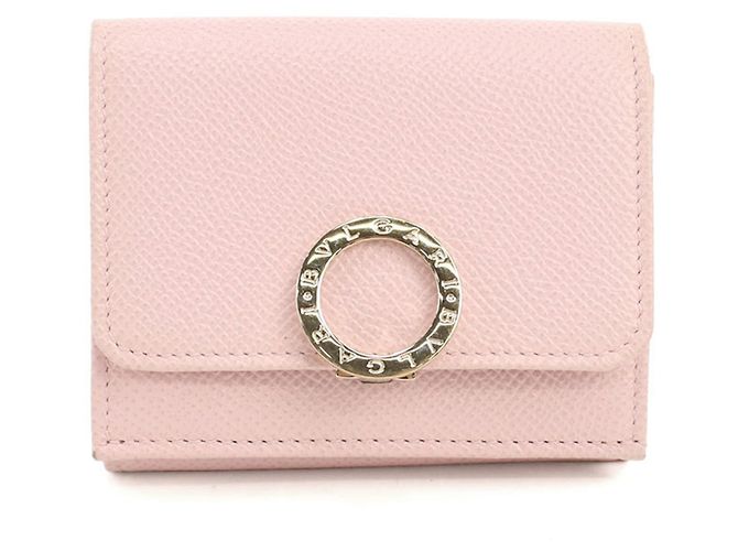 Bulgari Bvlgari Pink Tri-fold Wallet