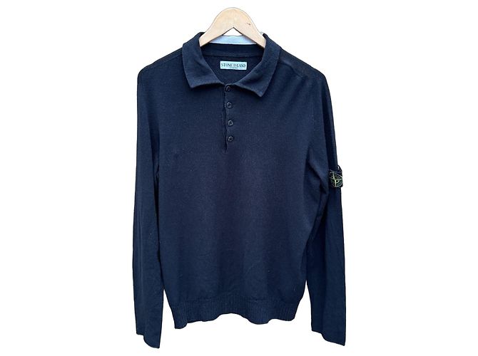 Stone Island Polo Maniche Lunghe Nero