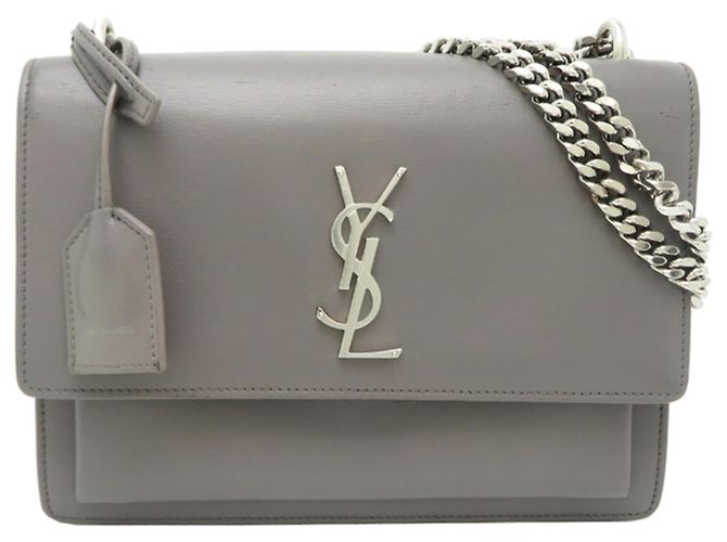 Borsa a tracolla Sunset da donna Saint Laurent Grigio
