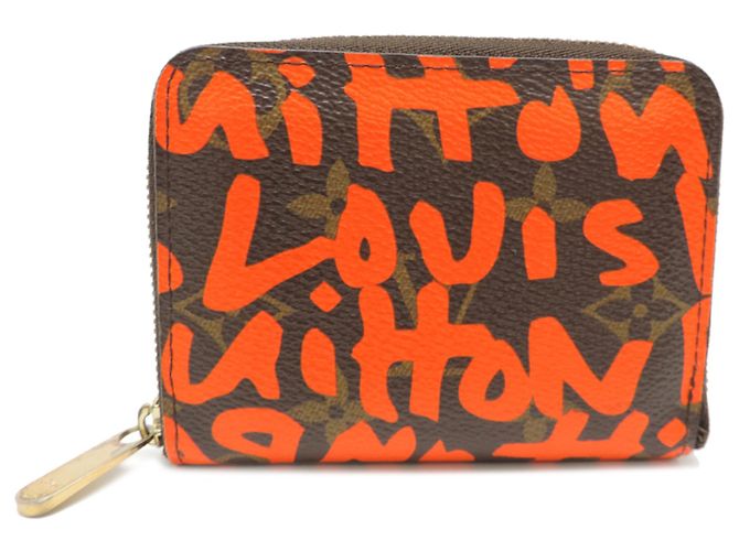 Zippy Portafoglio lungo Louis Vuitton Monogram Graffiti Marrone Arancione Monogramma