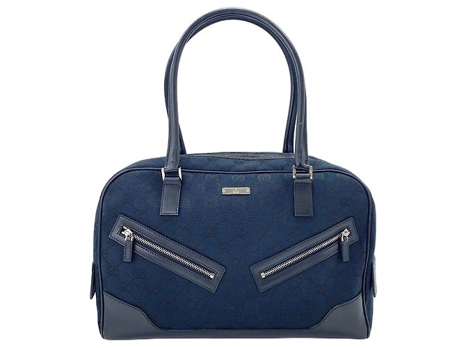 Borsa a mano Gucci blu navy