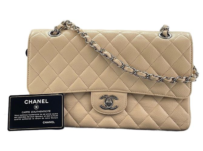 Timeless Borsa a Spalla Chanel Matelassé 25 in Beige