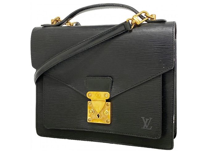 Borsa Louis Vuitton Epi Monceau Nero