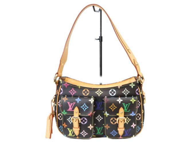Borsa a tracolla Louis Vuitton Monogram Multicolor Noir Lodge PM Nero