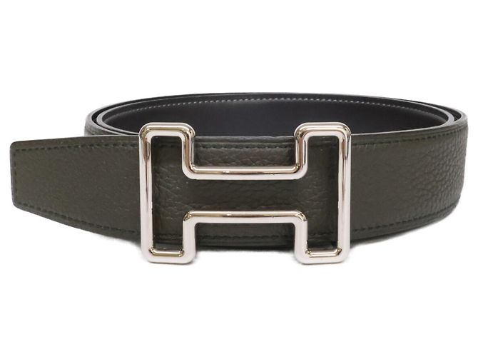 Hermès Hermes Tonight H-Buckle Reversible Leather Belt Brown