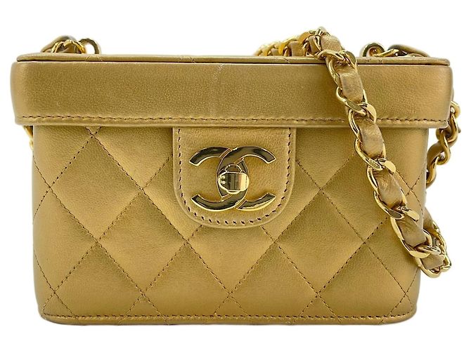 Borsa a Spalla Chanel Matelassé in Oro D'oro