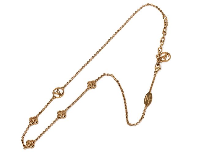 Collier complet fleur Louis Vuitton plaqué or doré