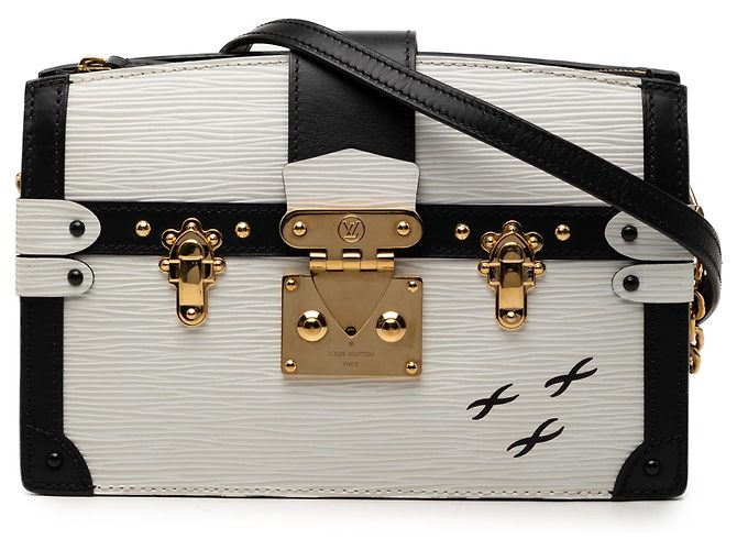 Clutch Louis Vuitton in pelle Epi bianca Bianco