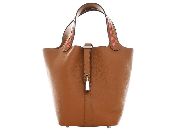 Hermès Picotin Lock 18 em Epsom Tressage marrom