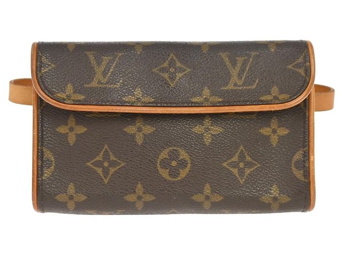 Louis Vuitton Pochette Florentine Monogram Canvas Small Marrone