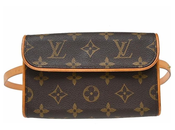 Louis Vuitton Pochette Florentine Monogram Canvas Small Braun