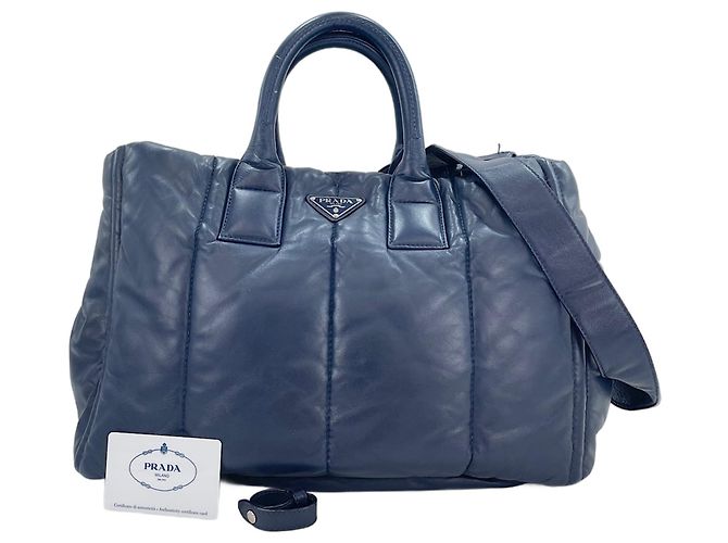 Borsa Tote Prada blu navy 