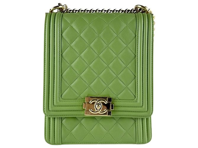 Le Boy Bolsa Chanel Boy de Alça Verde