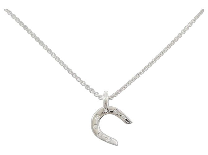 Hermès Colar de ouro branco 18K e diamantes Hermes