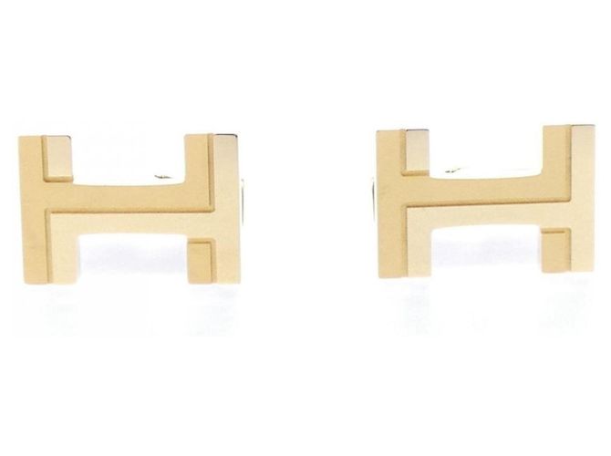 Hermès Abotoaduras Hermes em ouro Dourado