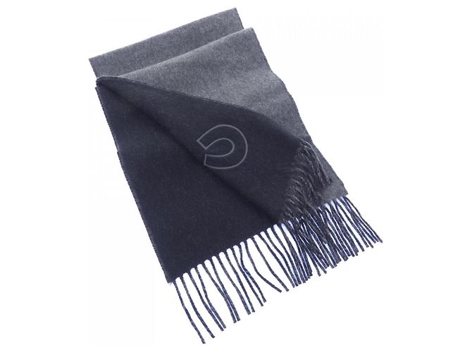Châle en cachemire gris Hermès Marron
