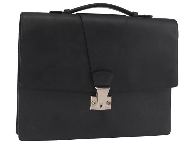 Cartier Vintage Briefcase Leather Noir