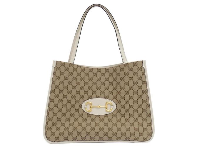 Gucci HORSEBIT 1955 Handtasche Weiß Beige