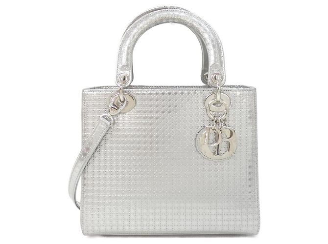 Borsa Christian Dior Lady Medium Argento