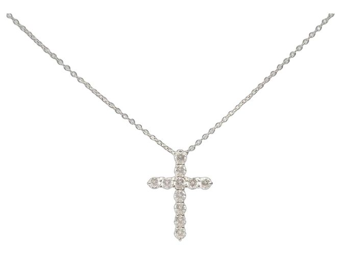 Tiffany & Co. Pt950 Platin Diamant Halskette Silber