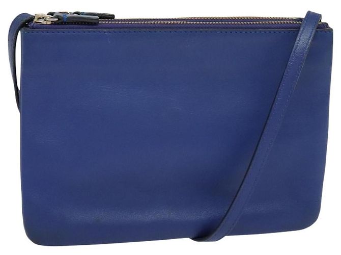 Céline Celine Trio Cuir Small Bleu