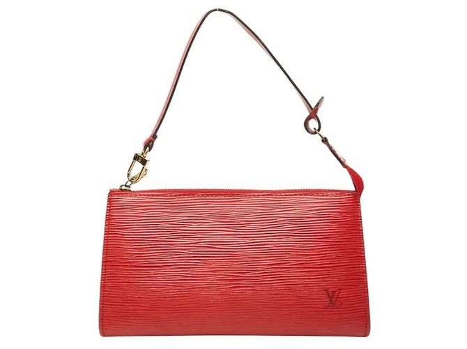 Louis Vuitton Epi Pochette Accessoires Handtasche Rot