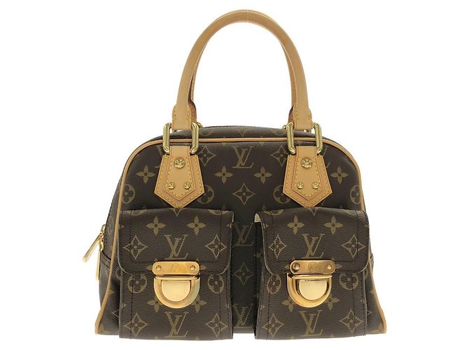 Sac à main Louis Vuitton Monogram Manhattan PM Marron