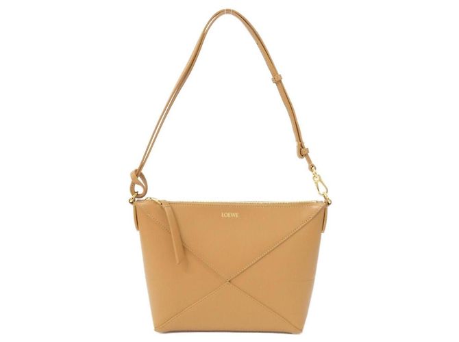Pochette Loewe Puzzle Fold Handbag Bege